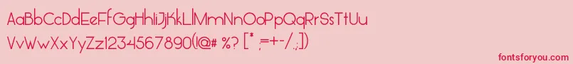 Glasket500 Font – Red Fonts on Pink Background