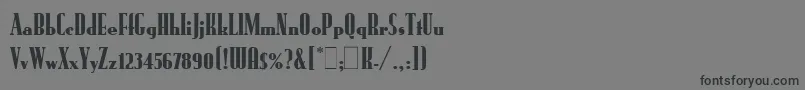 RundfunkLetPlain.1.0-fontti – mustat fontit harmaalla taustalla
