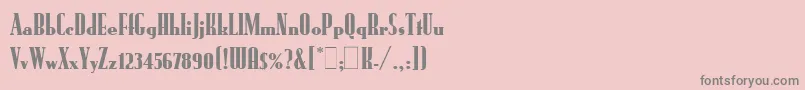 RundfunkLetPlain.1.0 Font – Gray Fonts on Pink Background