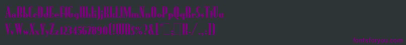 Шрифт RundfunkLetPlain.1.0 – фиолетовые шрифты на чёрном фоне