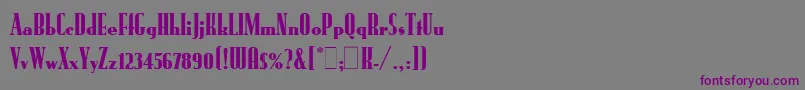 RundfunkLetPlain.1.0 Font – Purple Fonts on Gray Background