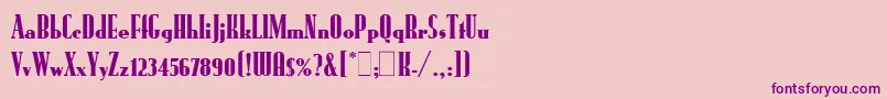 RundfunkLetPlain.1.0 Font – Purple Fonts on Pink Background