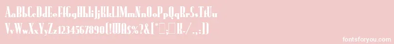 フォントRundfunkLetPlain.1.0 – ピンクの背景に白い文字