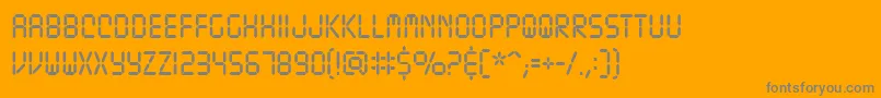 フォントTickingtimebombbb – オレンジの背景に灰色の文字