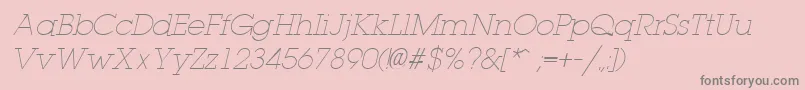 fuente LaplandLightItalic – Fuentes Grises Sobre Fondo Rosa