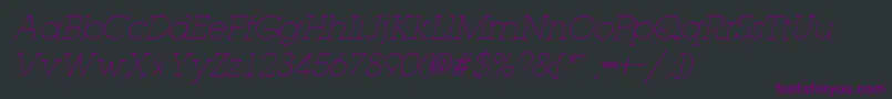 LaplandLightItalic Font – Purple Fonts on Black Background
