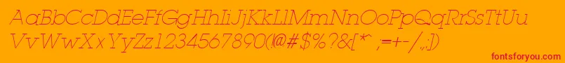 More about LaplandLightItalic Font LaplandLightItalic Font – Red Fonts on Orange Background