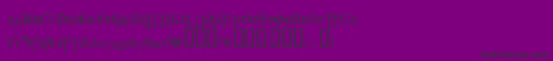 ParolmSmallcaps-Schriftart – Schwarze Schriften auf violettem Hintergrund