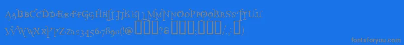 ParolmSmallcaps Font – Gray Fonts on Blue Background