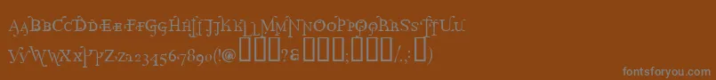 ParolmSmallcaps Font – Gray Fonts on Brown Background