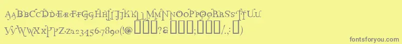 ParolmSmallcaps Font – Gray Fonts on Yellow Background