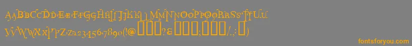 ParolmSmallcaps Font – Orange Fonts on Gray Background