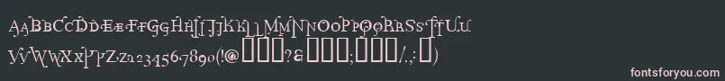 ParolmSmallcaps Font – Pink Fonts on Black Background