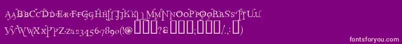 ParolmSmallcaps Font – Pink Fonts on Purple Background