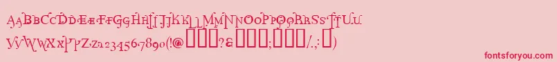 ParolmSmallcaps Font – Red Fonts on Pink Background