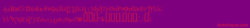 ParolmSmallcaps Font – Red Fonts on Purple Background