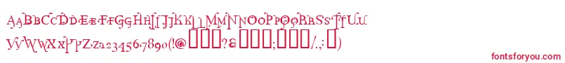 ParolmSmallcaps Font – Red Fonts on White Background