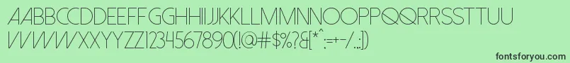 DolceVitaLight Font – Black Fonts on Green Background