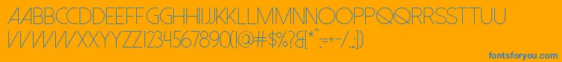 DolceVitaLight Font – Blue Fonts on Orange Background