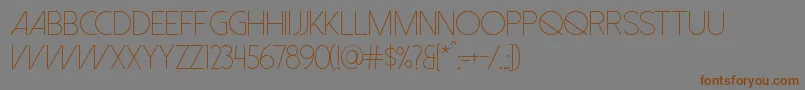 DolceVitaLight Font – Brown Fonts on Gray Background
