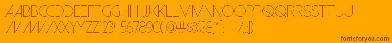 DolceVitaLight Font – Brown Fonts on Orange Background