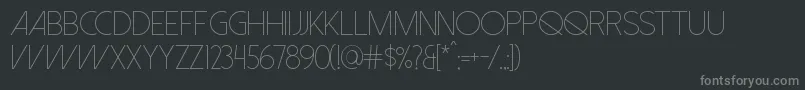 DolceVitaLight Font – Gray Fonts on Black Background