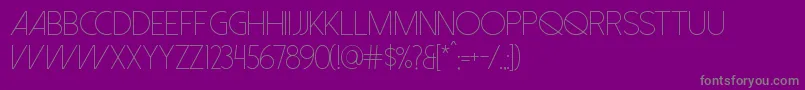 DolceVitaLight Font – Gray Fonts on Purple Background