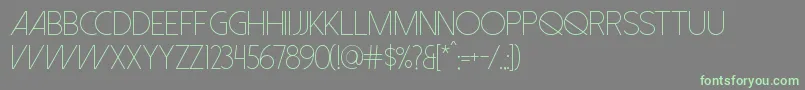 DolceVitaLight Font – Green Fonts on Gray Background