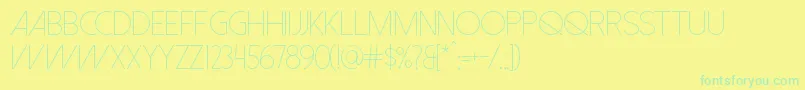 DolceVitaLight Font – Green Fonts on Yellow Background