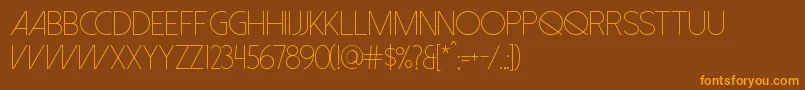 DolceVitaLight Font – Orange Fonts on Brown Background