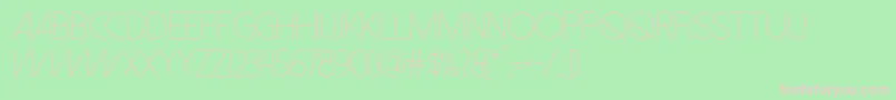 DolceVitaLight Font – Pink Fonts on Green Background