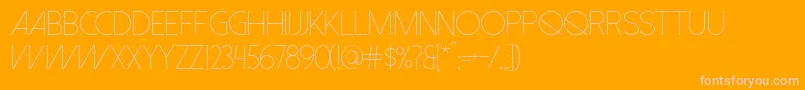 DolceVitaLight Font – Pink Fonts on Orange Background