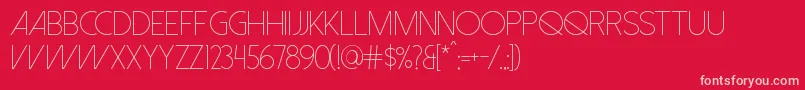 DolceVitaLight Font – Pink Fonts on Red Background