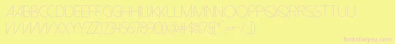 DolceVitaLight Font – Pink Fonts on Yellow Background