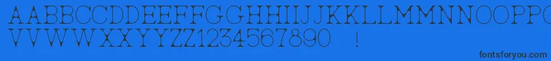 AcBigserifTwo Font – Black Fonts on Blue Background