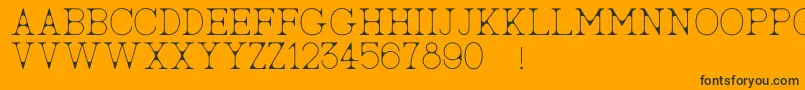 AcBigserifTwo Font – Black Fonts on Orange Background