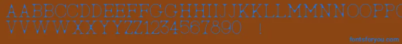 AcBigserifTwo Font – Blue Fonts on Brown Background