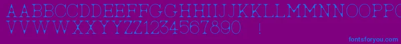 AcBigserifTwo-Schriftart – Blaue Schriften auf violettem Hintergrund