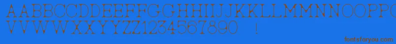 AcBigserifTwo-Schriftart – Braune Schriften auf blauem Hintergrund