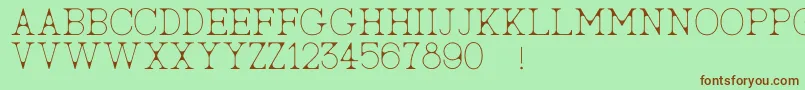 AcBigserifTwo Font – Brown Fonts on Green Background