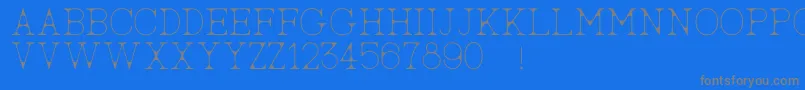 AcBigserifTwo Font – Gray Fonts on Blue Background