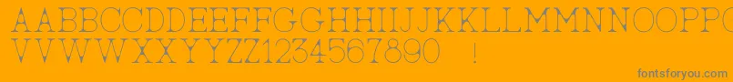 AcBigserifTwo Font – Gray Fonts on Orange Background