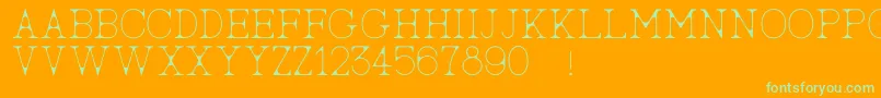 AcBigserifTwo Font – Green Fonts on Orange Background