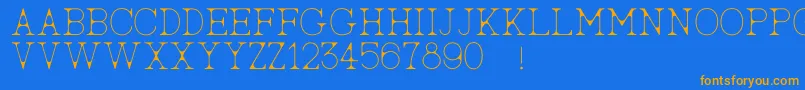 AcBigserifTwo Font – Orange Fonts on Blue Background