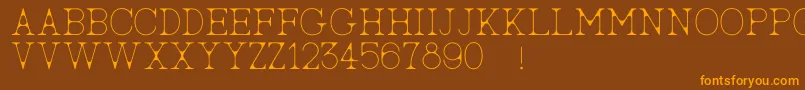 AcBigserifTwo Font – Orange Fonts on Brown Background