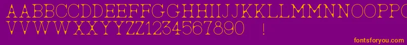 AcBigserifTwo Font – Orange Fonts on Purple Background