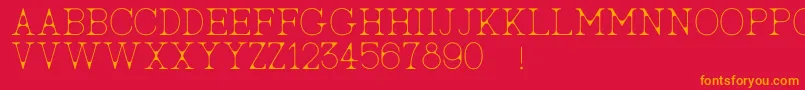 AcBigserifTwo Font – Orange Fonts on Red Background