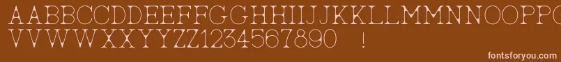 Шрифт AcBigserifTwo – розовые шрифты на коричневом фоне