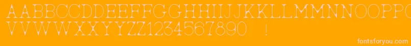 AcBigserifTwo Font – Pink Fonts on Orange Background
