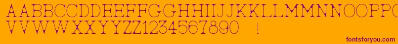 AcBigserifTwo Font – Purple Fonts on Orange Background